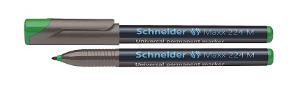 Marker permanentni 1,0mm CD/DVD Schneider Maxx OHP 224M zelen