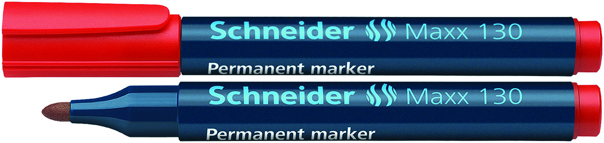 Marker permanentni 1-3mm Schneider Maxx 130 rdeč