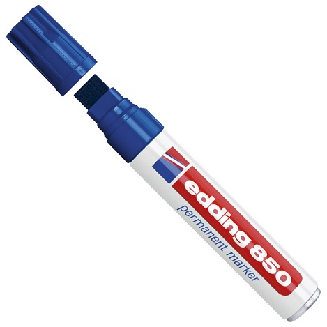 Marker permanentni 5-16mm Edding 850 prirezana konica moder