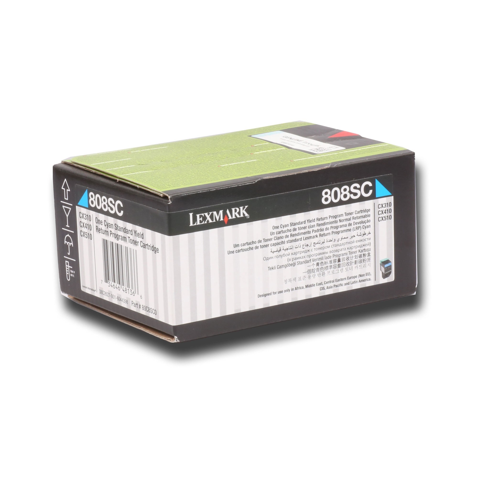 Toner LEXMARK CX310/ 410/ 510 Cyan 808SC original