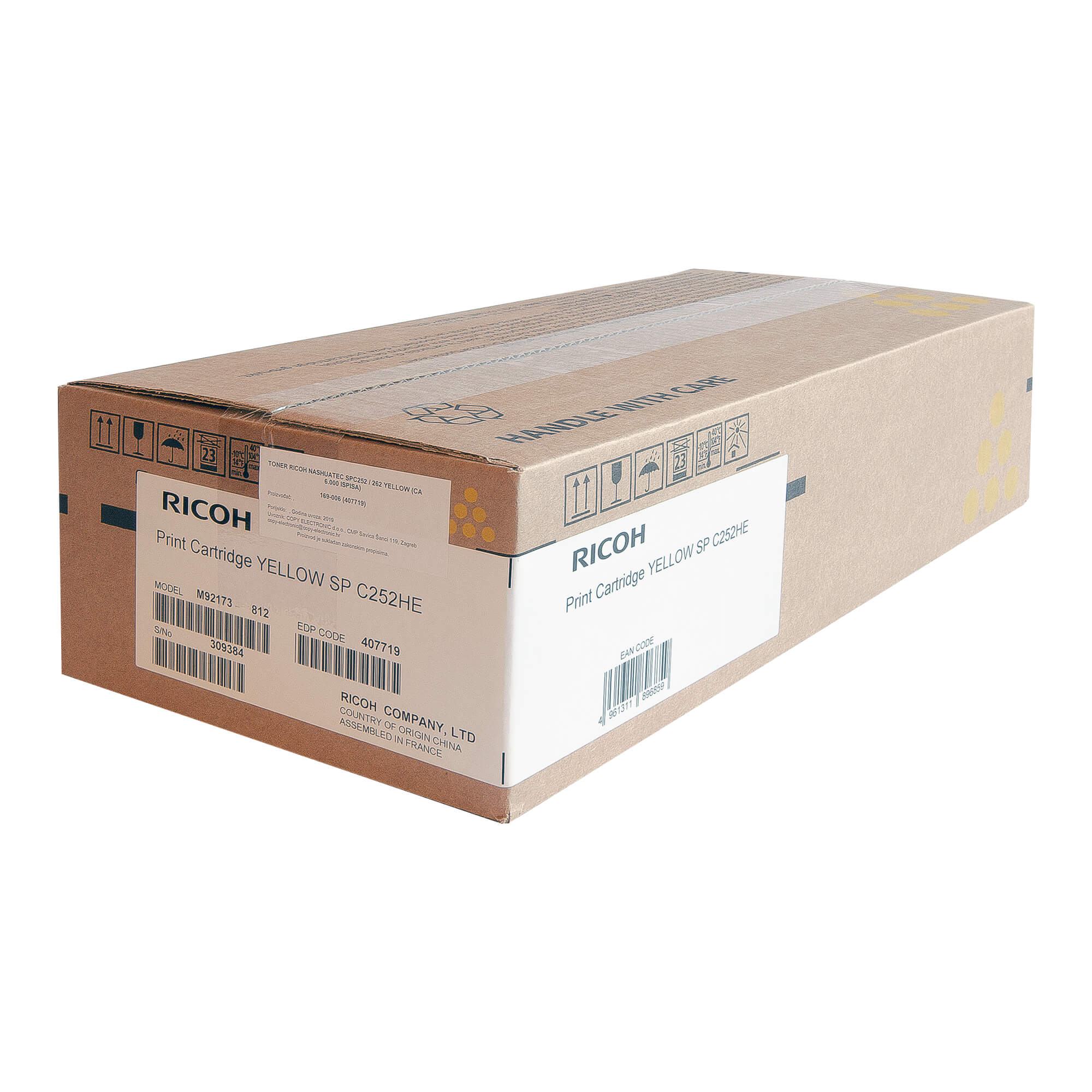 Toner RICOH SPC252HE Yellow original