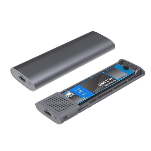 CoreParts Ohišje za USB3.2 Type-C M.2 PCIe NVMe /SATA SSD-je - brez potrebe po orodju