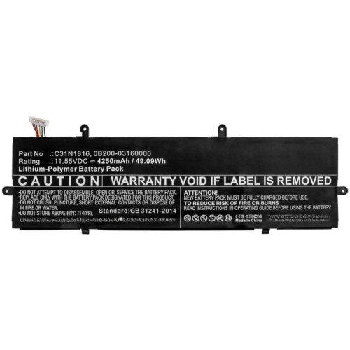 CoreParts Baterija za prenosnik Asus 49.09Wh Li-Pol 11.55V 4250mAh za Asus Flip