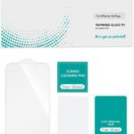 eSTUFF iPhone 16/15 Plus (10 kos) Prozorno steklo, Bulk pakiranje