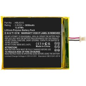 CoreParts Baterija 13.87Wh Li-Polymer 3650mAh Crna, za i6310/i6310B/Unitech