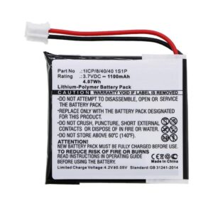 CoreParts Baterija 4.07Wh Li-Pol 3.7V 1100mAh črna za GPS, Navigator