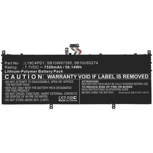 CoreParts Baterija za prenosnik Lenovo 49.28Wh Li-Pol 7.7V 6400mAh Črna