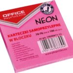 Donau Blok samolep. lističev 76x76 neon roza 100 lističev